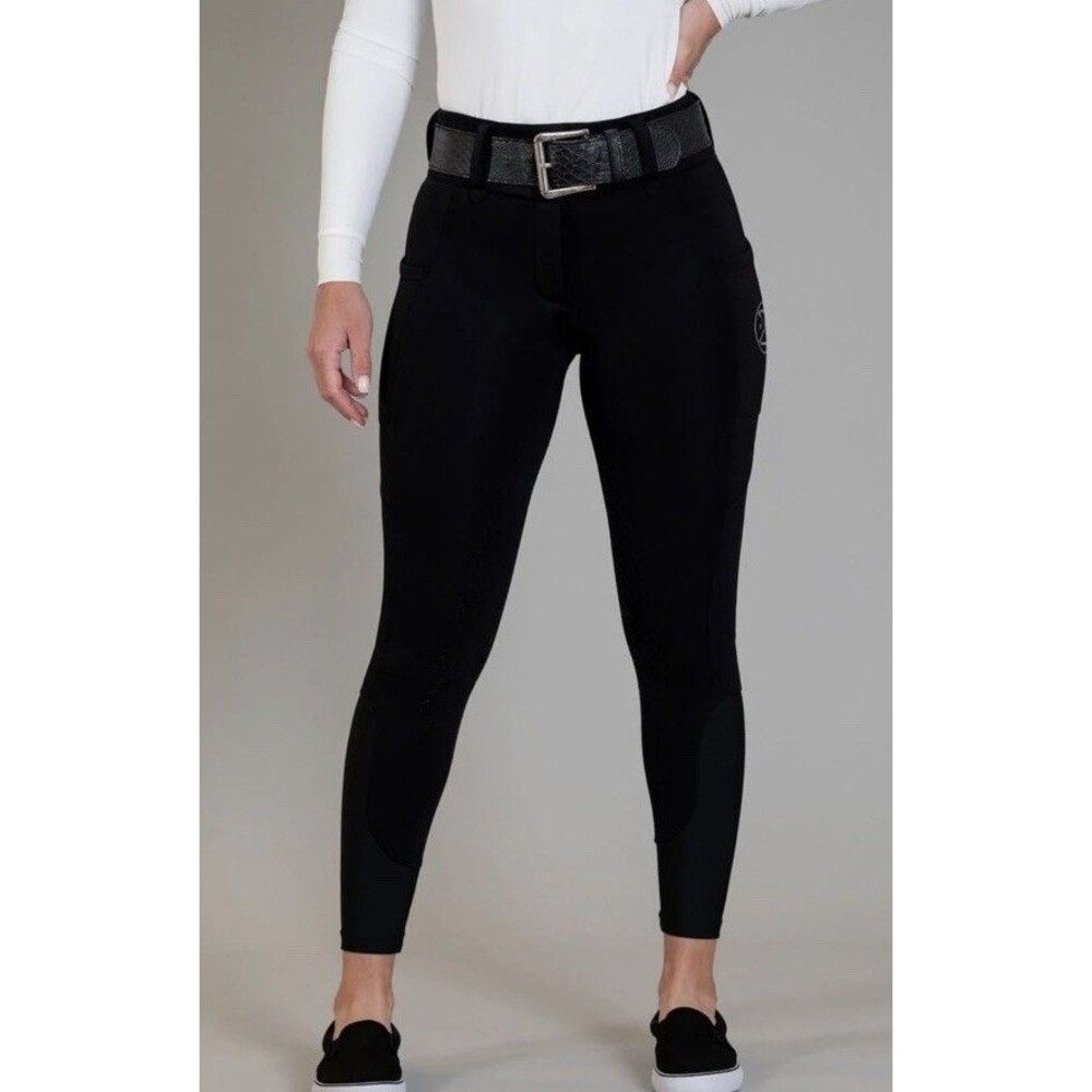 Free Ride Equestrian Heavyweight Winter BLACK  Breeches Women's Size XXXL NWT